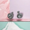 Pendientes moda simple pendientes un par de carga material de aleación antialérgica details Picture